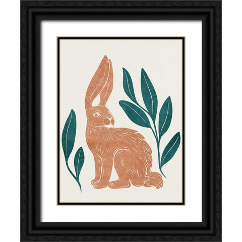 Summer Hare 1 Black Ornate Wood Framed Art Print with Double Matting by Allen, Kimberly