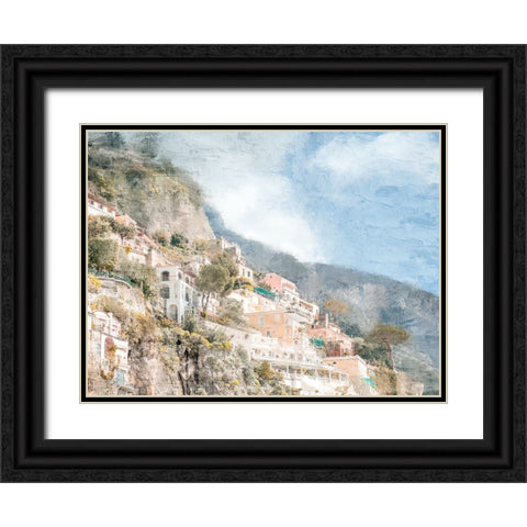 Amalfi Coast Black Ornate Wood Framed Art Print with Double Matting by Allen, Kimberly