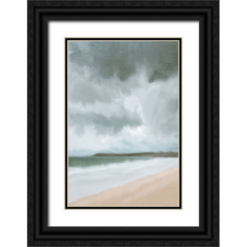 Stormy Beach Black Ornate Wood Framed Art Print with Double Matting by Allen, Kimberly