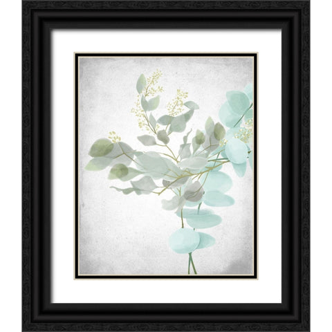 Eucalyptus and Leaves 1 Black Ornate Wood Framed Art Print with Double Matting by Allen, Kimberly