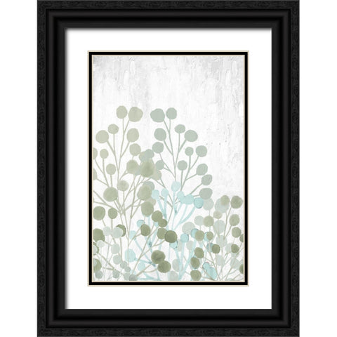 Garden Greens 1 Black Ornate Wood Framed Art Print with Double Matting by Allen, Kimberly