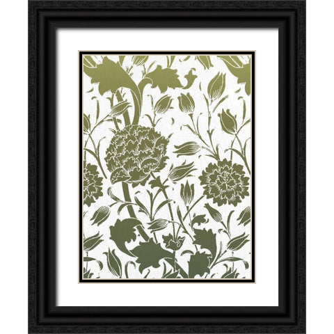 Motif 1 Black Ornate Wood Framed Art Print with Double Matting by Allen, Kimberly