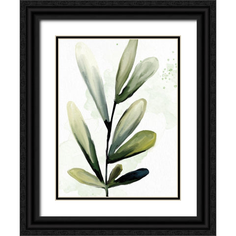 Greenery 2 Black Ornate Wood Framed Art Print with Double Matting by Allen, Kimberly