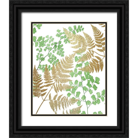 Green Golds 1 Black Ornate Wood Framed Art Print with Double Matting by Allen, Kimberly