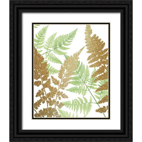 Green Golds 2 Black Ornate Wood Framed Art Print with Double Matting by Allen, Kimberly