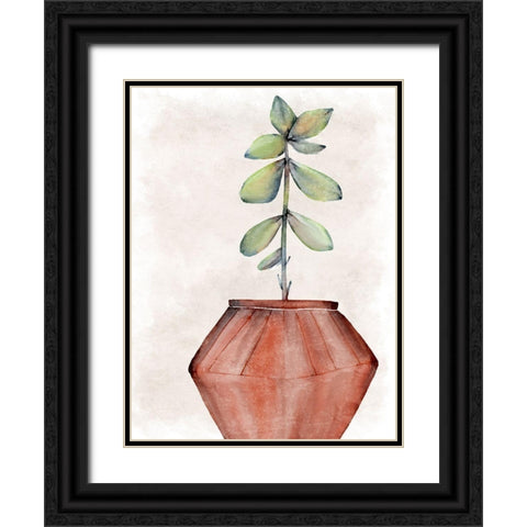Succulent Plant 2 Black Ornate Wood Framed Art Print with Double Matting by Allen, Kimberly