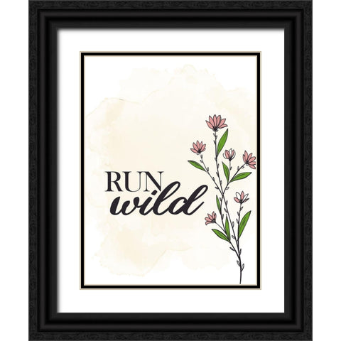 Run Black Ornate Wood Framed Art Print with Double Matting by Allen, Kimberly