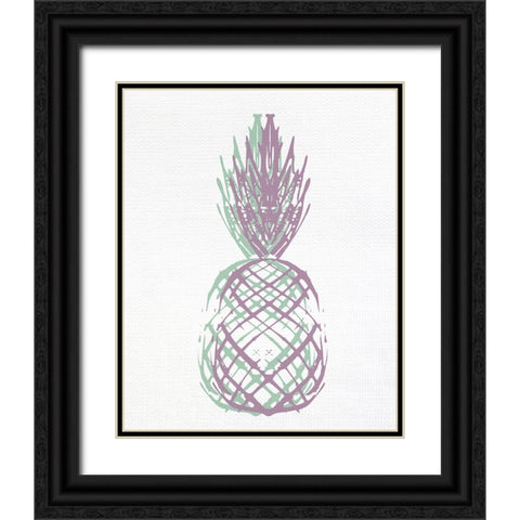 Pineapple Layers 1 Black Ornate Wood Framed Art Print with Double Matting by Allen, Kimberly