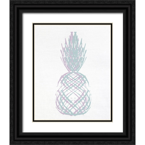 Pineapple Layers 2 Black Ornate Wood Framed Art Print with Double Matting by Allen, Kimberly