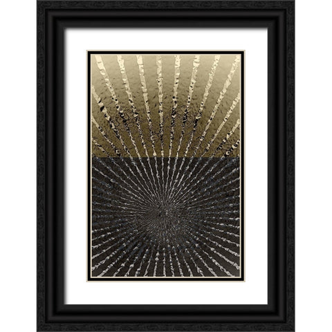 Two Tone Burst Black Ornate Wood Framed Art Print with Double Matting by Allen, Kimberly