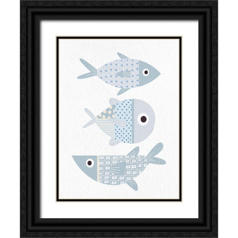 Fish 1 Black Ornate Wood Framed Art Print with Double Matting by Allen, Kimberly