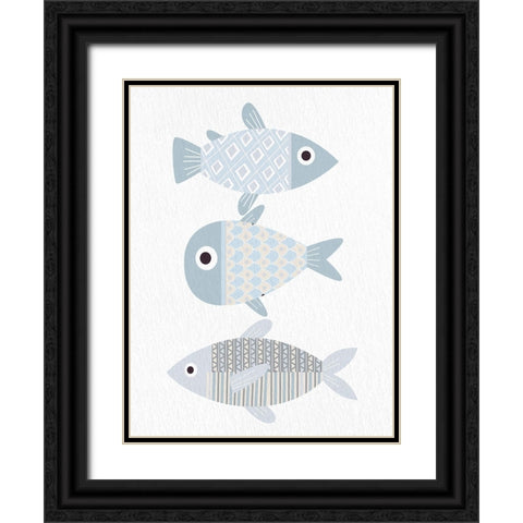 Fish 2 Black Ornate Wood Framed Art Print with Double Matting by Allen, Kimberly