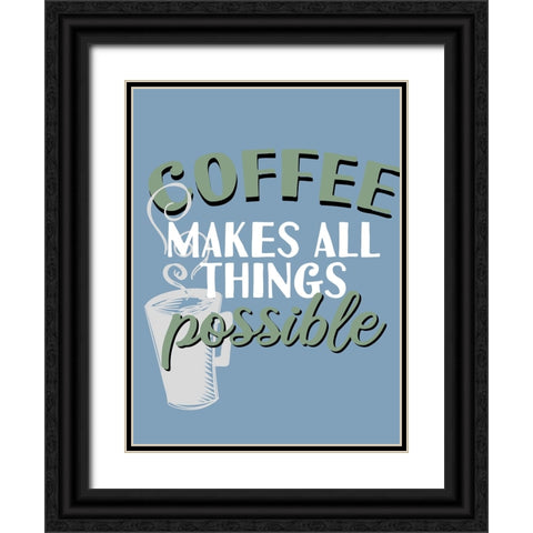 Coffee Coffee 2 Black Ornate Wood Framed Art Print with Double Matting by Allen, Kimberly