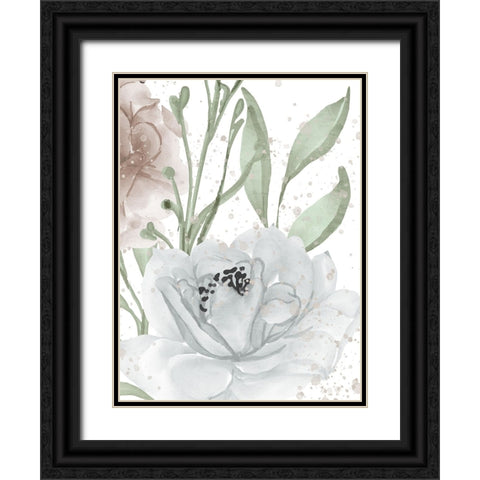 Floral Bloom Panel 2 Black Ornate Wood Framed Art Print with Double Matting by Allen, Kimberly