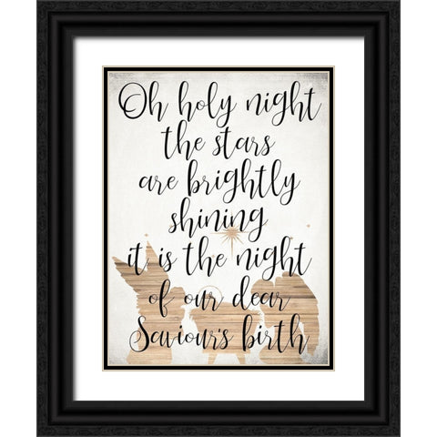 Holy Night Angels Black Ornate Wood Framed Art Print with Double Matting by Allen, Kimberly