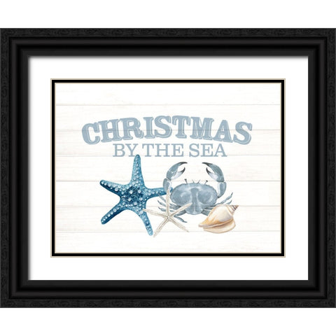 Christmas By The Sea Black Ornate Wood Framed Art Print with Double Matting by Allen, Kimberly