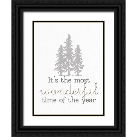 Most Wonderful Time Black Ornate Wood Framed Art Print with Double Matting by Allen, Kimberly