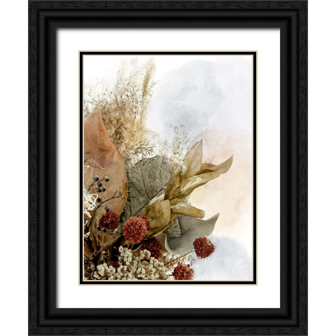 Harvest Floral Black Ornate Wood Framed Art Print with Double Matting by Allen, Kimberly