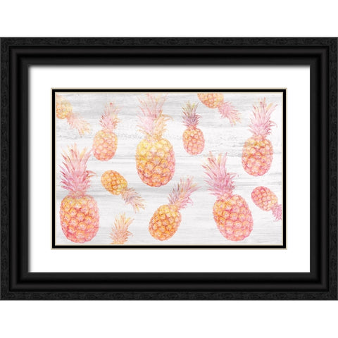 Pinneapple 2 Black Ornate Wood Framed Art Print with Double Matting by Allen, Kimberly