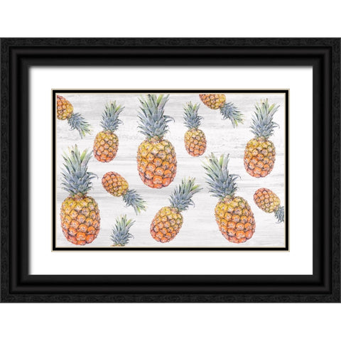 Pinneapple 1 Black Ornate Wood Framed Art Print with Double Matting by Allen, Kimberly