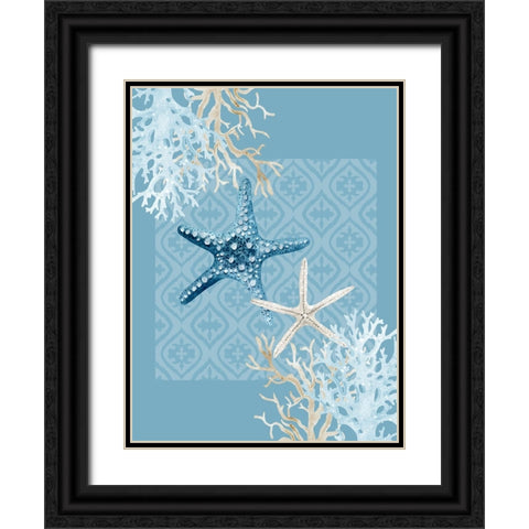 Starfish Tours Black Ornate Wood Framed Art Print with Double Matting by Allen, Kimberly