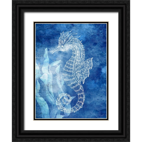 White Sea Creatures 2 Black Ornate Wood Framed Art Print with Double Matting by Allen, Kimberly