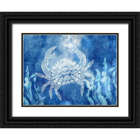White Sea Creatures 3 Black Ornate Wood Framed Art Print with Double Matting by Allen, Kimberly