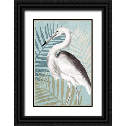 Beach Crane 2 Black Ornate Wood Framed Art Print with Double Matting by Allen, Kimberly
