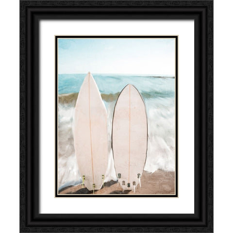 Surf Black Ornate Wood Framed Art Print with Double Matting by Allen, Kimberly