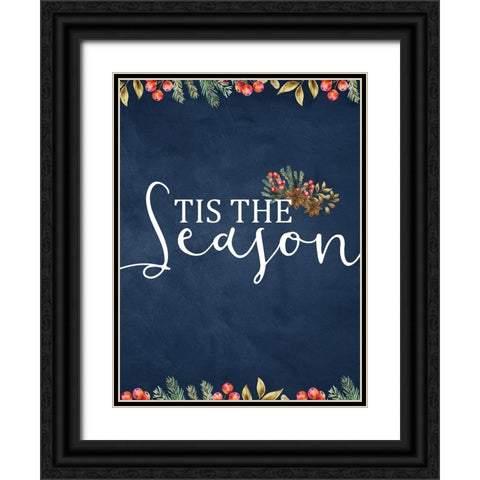 Tis the Season Black Ornate Wood Framed Art Print with Double Matting by Allen, Kimberly