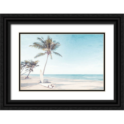 Surf Black Ornate Wood Framed Art Print with Double Matting by Allen, Kimberly