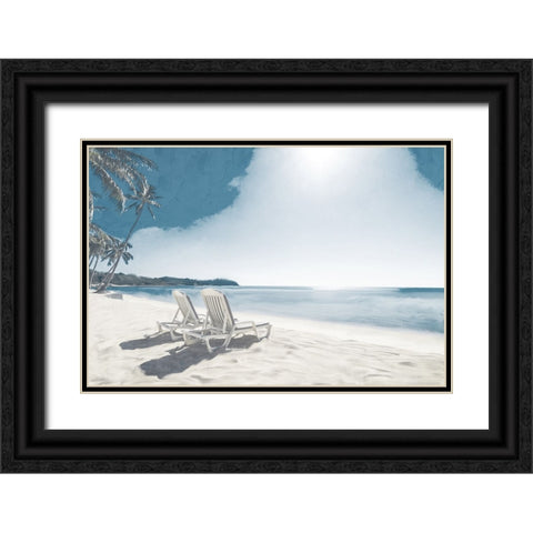 Two Sitting Black Ornate Wood Framed Art Print with Double Matting by Allen, Kimberly