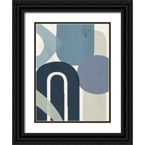 Abstract Shape 1 Black Ornate Wood Framed Art Print with Double Matting by Allen, Kimberly