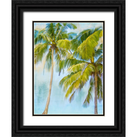 Sunset Palms 2 Black Ornate Wood Framed Art Print with Double Matting by Allen, Kimberly