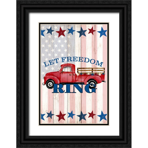 Freedom Ring Black Ornate Wood Framed Art Print with Double Matting by Allen, Kimberly