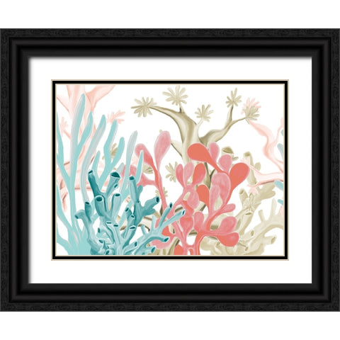 Coral Love Black Ornate Wood Framed Art Print with Double Matting by Allen, Kimberly