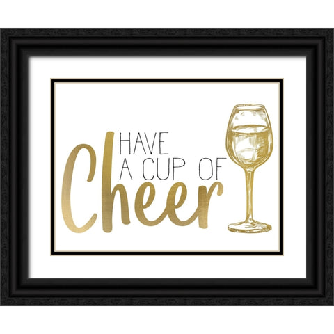 Cheer 1 Black Ornate Wood Framed Art Print with Double Matting by Allen, Kimberly