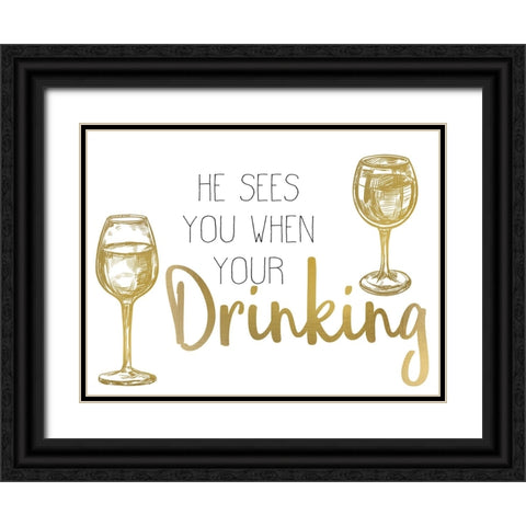 Cheer 4 Black Ornate Wood Framed Art Print with Double Matting by Allen, Kimberly