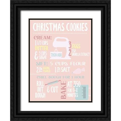 Christmas Cookies Black Ornate Wood Framed Art Print with Double Matting by Allen, Kimberly