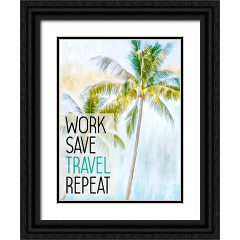 Work Travel Black Ornate Wood Framed Art Print with Double Matting by Allen, Kimberly