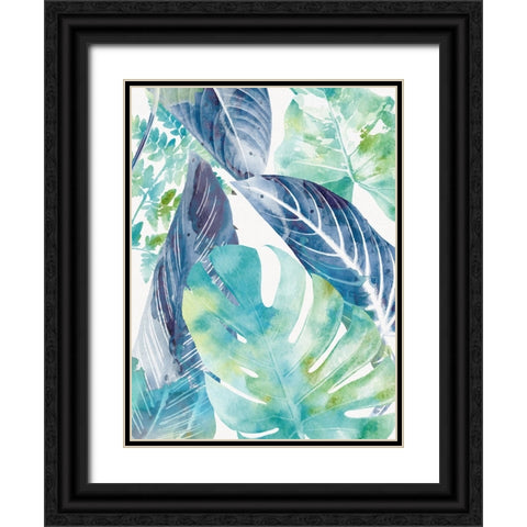 Palms Watercolor 1 Black Ornate Wood Framed Art Print with Double Matting by Allen, Kimberly