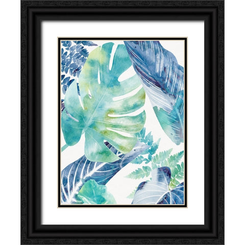 Palms Watercolor 2 Black Ornate Wood Framed Art Print with Double Matting by Allen, Kimberly