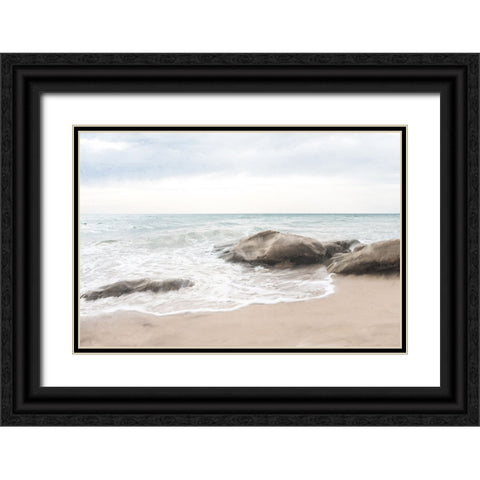 Shoreline Black Ornate Wood Framed Art Print with Double Matting by Allen, Kimberly
