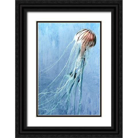 Jelly Swim Black Ornate Wood Framed Art Print with Double Matting by Allen, Kimberly