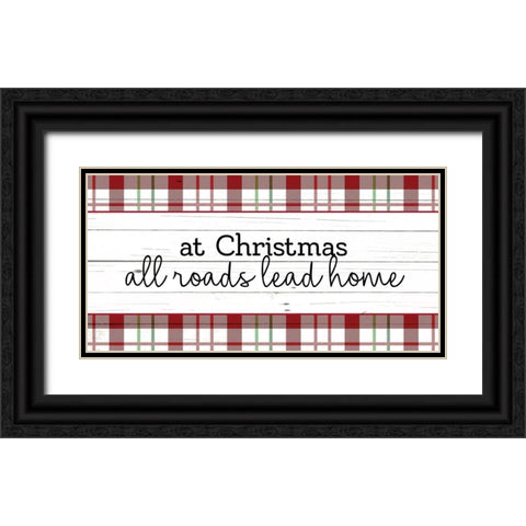 All Roads Black Ornate Wood Framed Art Print with Double Matting by Allen, Kimberly