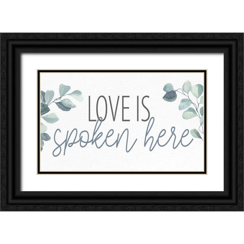 Love Is Spoken Black Ornate Wood Framed Art Print with Double Matting by Allen, Kimberly