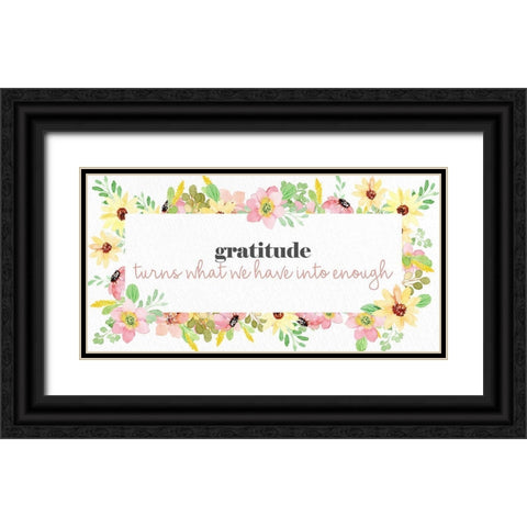 Gratitude Black Ornate Wood Framed Art Print with Double Matting by Allen, Kimberly