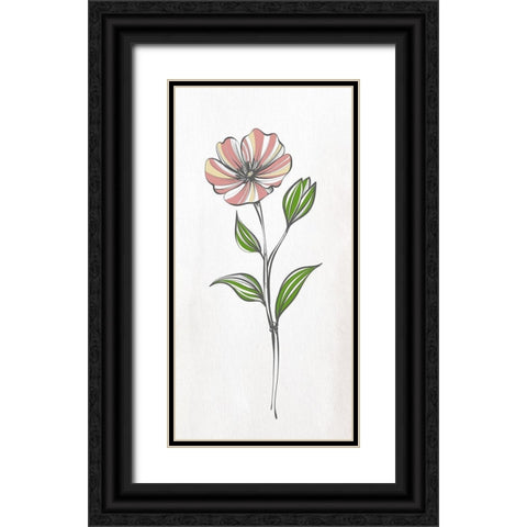 Spring Panel 2 Black Ornate Wood Framed Art Print with Double Matting by Allen, Kimberly