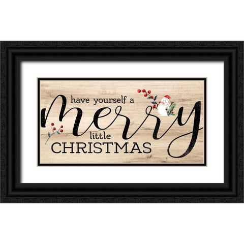 A Merry Little Black Ornate Wood Framed Art Print with Double Matting by Allen, Kimberly