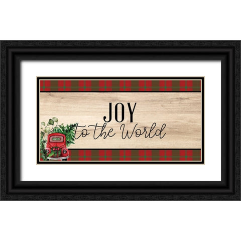 Joy Black Ornate Wood Framed Art Print with Double Matting by Allen, Kimberly